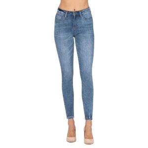 Judy Blue Thermadenim Thermal Skinny High Waist Jeans Med Blue Wash sz 13/31